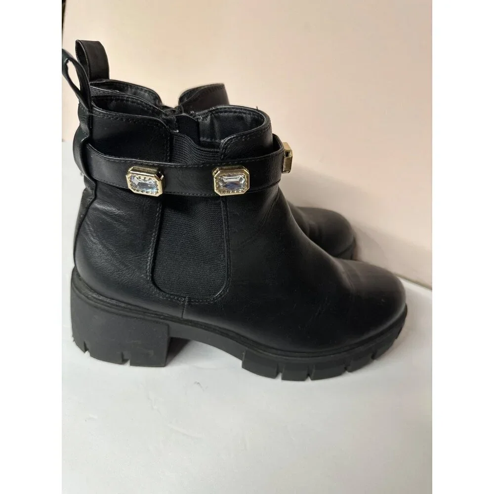 Women’s Size 10 Y2K Chunky Heel Boots Platform Grunge Retro Fall Streetwear